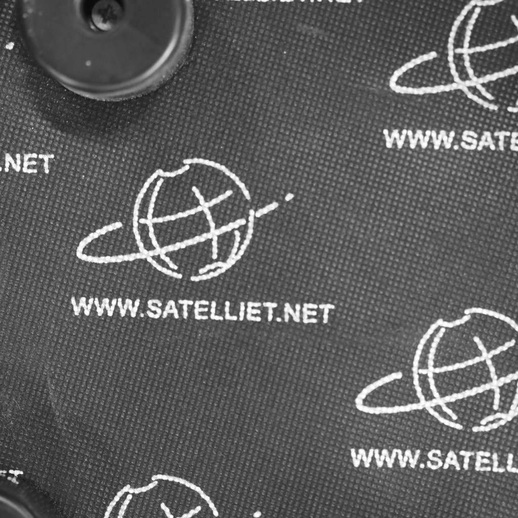 Round ottoman with belt by Satelliet (various colors/finishes)