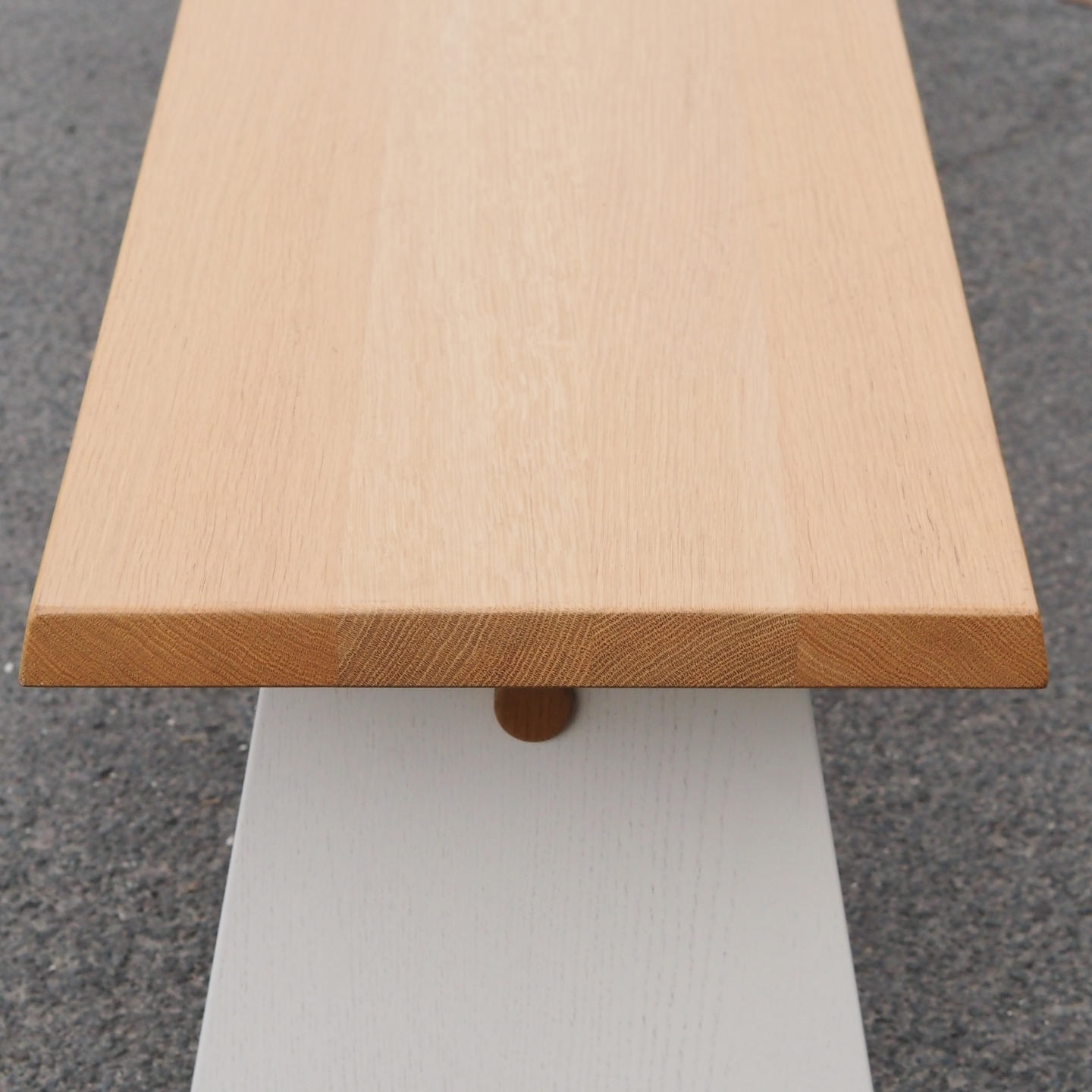 Bench 'June' in solid oak by Jean-François D'Or for Cruso - White/oak