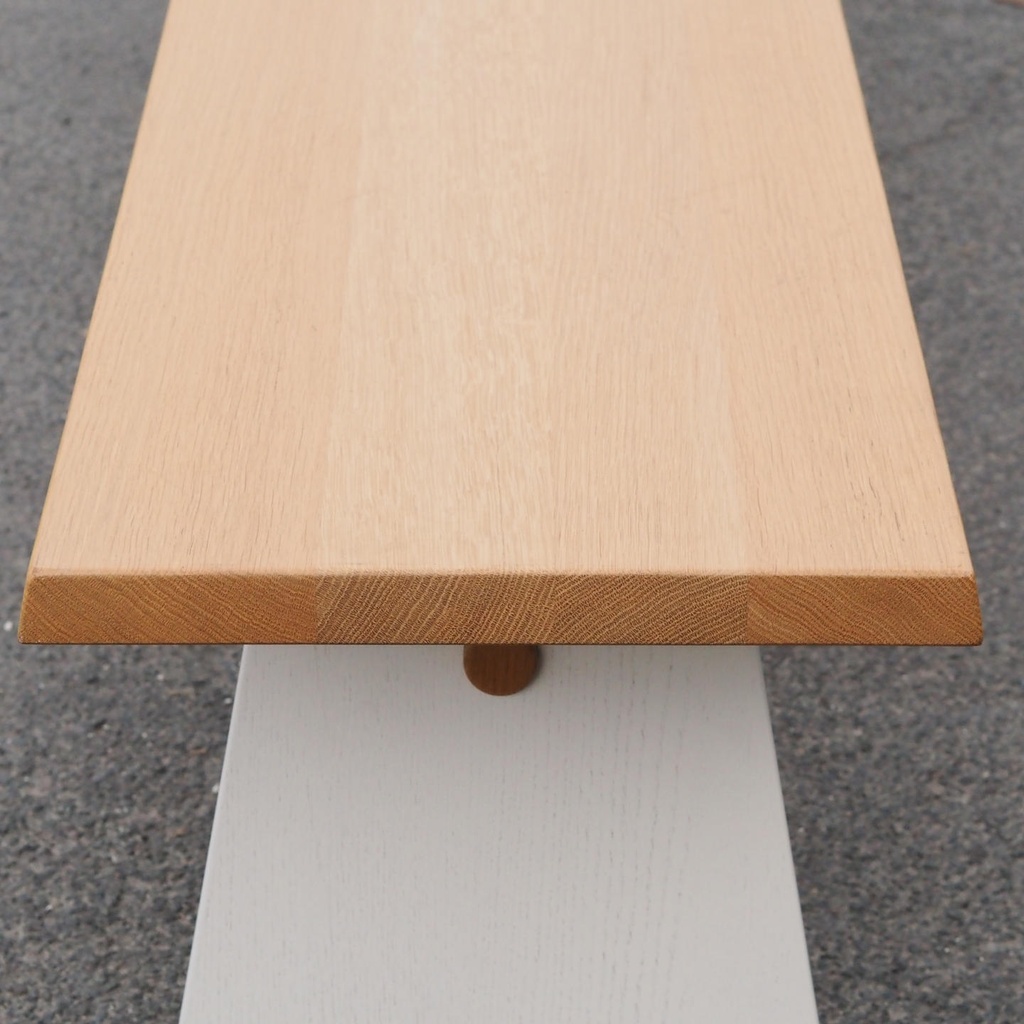 Bench 'June' in solid oak by Jean-François D'Or for Cruso - White/oak