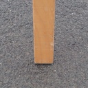 Rectangular table with beech legs and white laminated tabletop