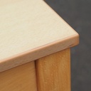 Rectangular table with beech legs and wooden laminated tabletop