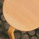 Stackable stool in varnished beech