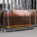 Large glass window from CBR Building by Constantin Brodzki & Marcel Lambrichs (ca. 1970)