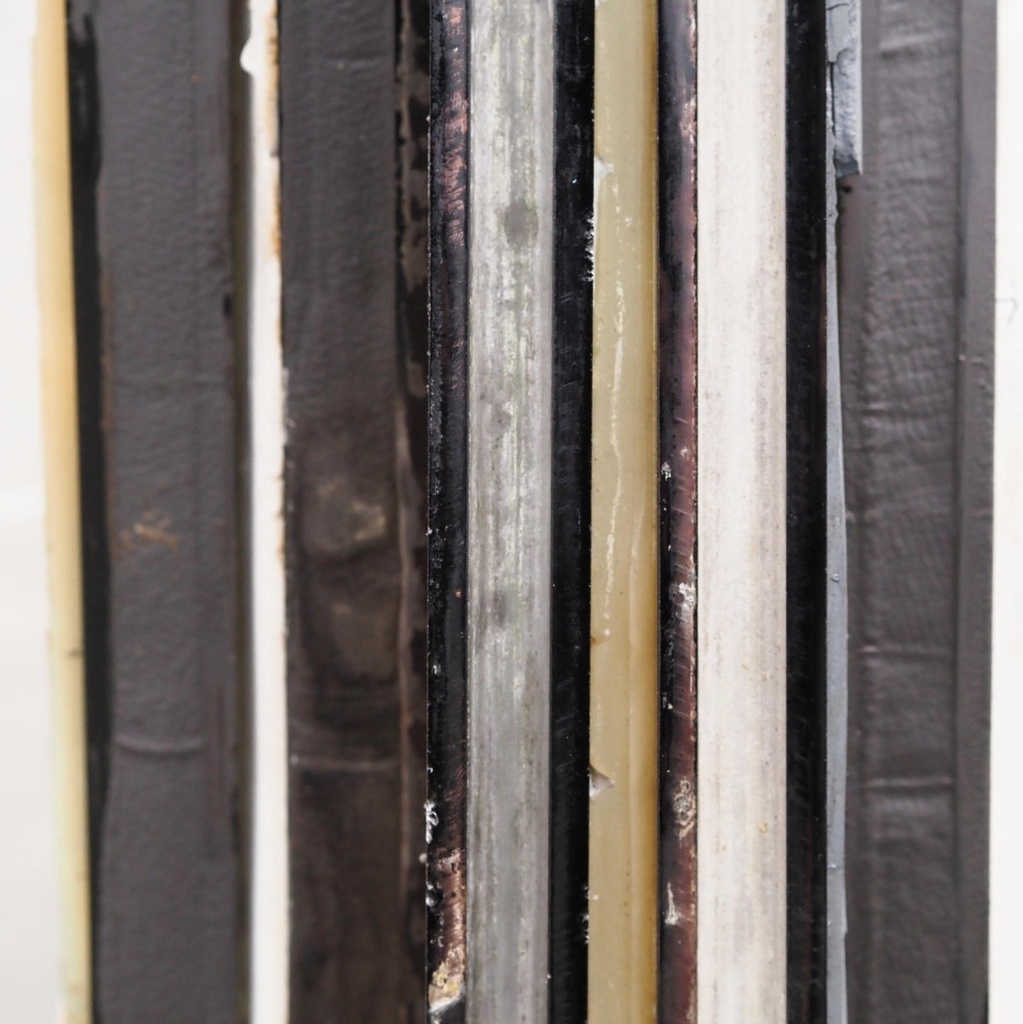 Large glass window from CBR Building by Constantin Brodzki & Marcel Lambrichs (ca. 1970)