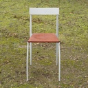 Black stackable chair by Pierre-Emmanuel Vandeputte - Low backrest (with various coloured corners)