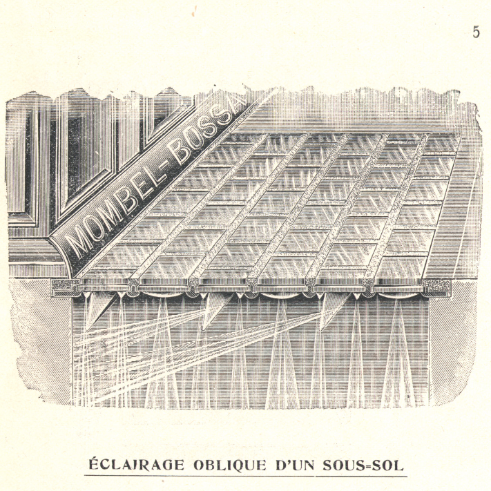 Pressed glass slabs 'Diamant' by Mombel-Bossart & Fils from Val Saint Lambert - Only available in our physical shop