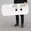 Double recessed sink with side drainboard by Blanco