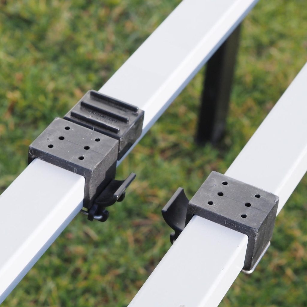 Office table structure in steel by Bene