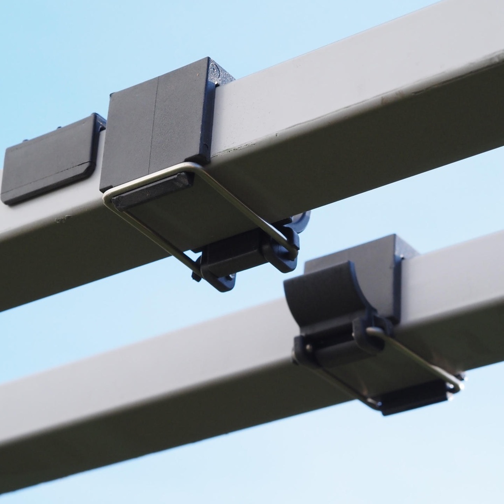 Office table structure in steel by Bene