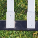 Office table structure in steel by Bene