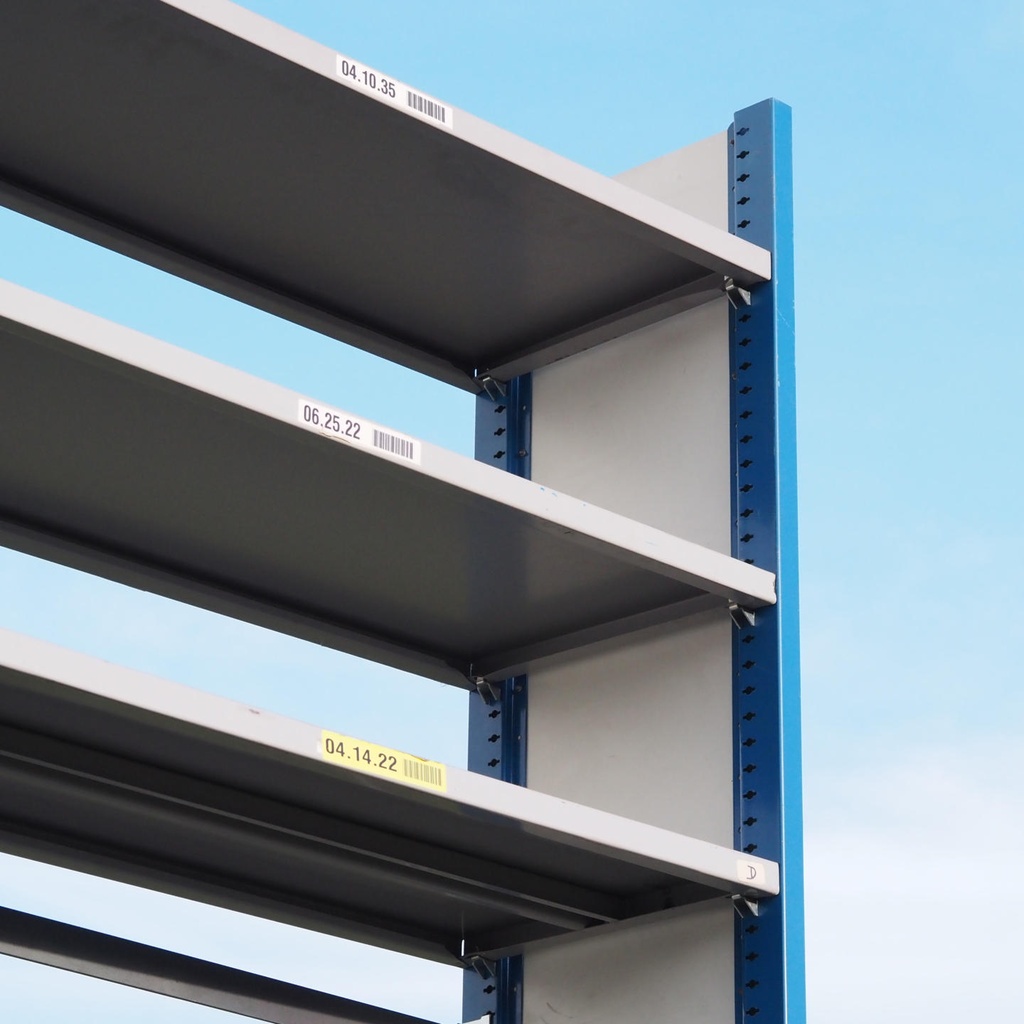 Large shelf by Mecalux (H. 230 cm) - Epoxy (White vertical frame)