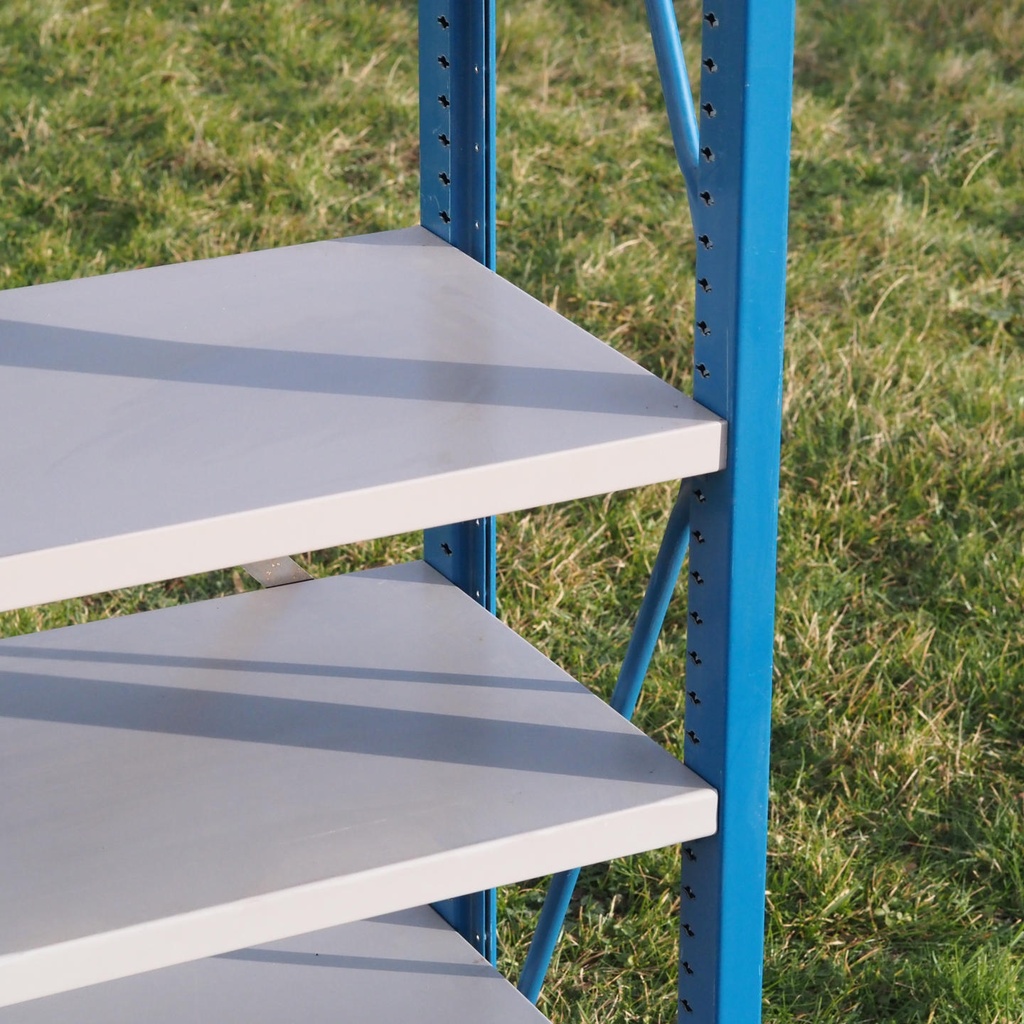 Shelf by Mecalux (H. 230 cm) - Blue vertical frame - Epoxy