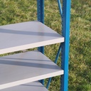 Shelf by Mecalux (H. 230 cm) - Blue vertical frame - Epoxy
