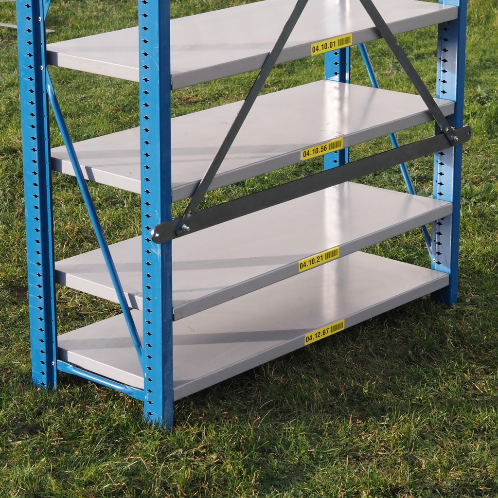 Shelf by Mecalux (H. 230 cm) - Blue vertical frame - Epoxy