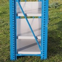 Shelf by Mecalux (H. 230 cm) - Blue vertical frame - Epoxy