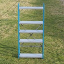 Shelf by Mecalux (H. 230 cm) - Blue vertical frame - Galvanized