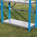 Shelf by Mecalux (H. 230 cm) - Blue vertical frame - Galvanized
