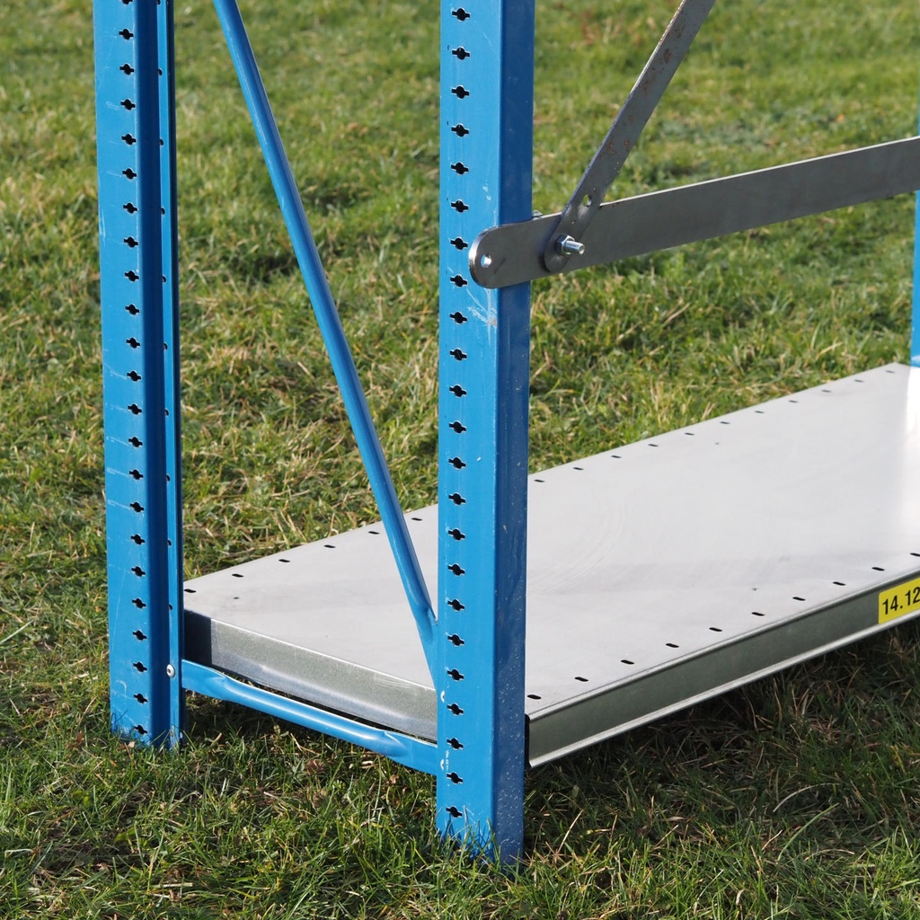Shelf by Mecalux (H. 230 cm) - Blue vertical frame - Galvanized