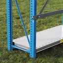 Shelf by Mecalux (H. 230 cm) - Blue vertical frame - Galvanized