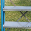 Shelf by Mecalux (H. 230 cm) - Blue vertical frame - Galvanized