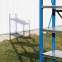 Shelf by Mecalux (H. 230 cm) - Blue vertical frame - Galvanized