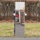 Door in stainless steel by Jules Wabbes (H. 189 x 52,8 cm) - Right