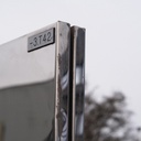 Door in stainless steel by Jules Wabbes (H. 189 x 52,8 cm) - Right