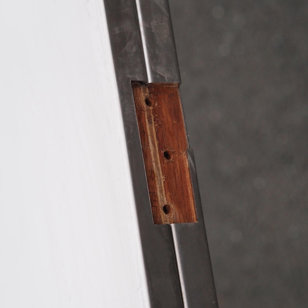 Door in stainless steel by Jules Wabbes (H. 189 x 52,8 cm) - Right