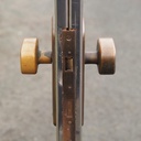 Door in stainless steel by Jules Wabbes (H. 199,3 x 79,5 cm) - Left