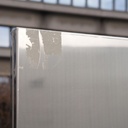 Door in stainless steel by Jules Wabbes (H. 199,3 x 79,5 cm) - Left