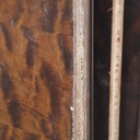 Door in veneered wood with bronze door handles by Jules Wabbes (H. 252,2 x 101 cm)