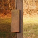 Door in bronze and smoked glass from the Générale de Banque (H. 230,3 x 46,2 cm) - Left or Right