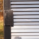 Louvered door in stainless steel from the Générale de Banque (H. 195,5 x 95,4 cm) - Right