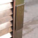 Louvered door in stainless steel from the Générale de Banque (H. 195,5 x 95,4 cm) - Right