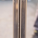 Door in stainless steel with bronze door handles by Jules Wabbes (H. 198,5 x 79 cm) - Left