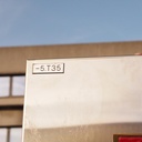Service door in stainless steel from the Générale de Banque (H. 198 x 53 cm) - Left