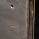 Double door in stainless steel from the Générale de Banque (H. 201,2 x 144,8 cm) - Left