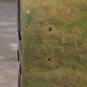 Door in stainless steel from the Générale de Banque (H. 202,8 x 74,6 cm)