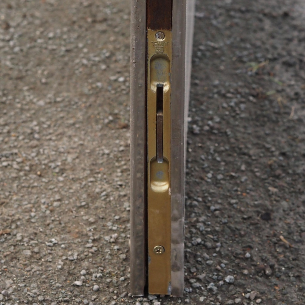 Door in stainless steel from the Générale de Banque (H. 202,8 x 74,6 cm)