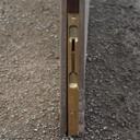 Door in stainless steel from the Générale de Banque (H. 202,8 x 74,6 cm)