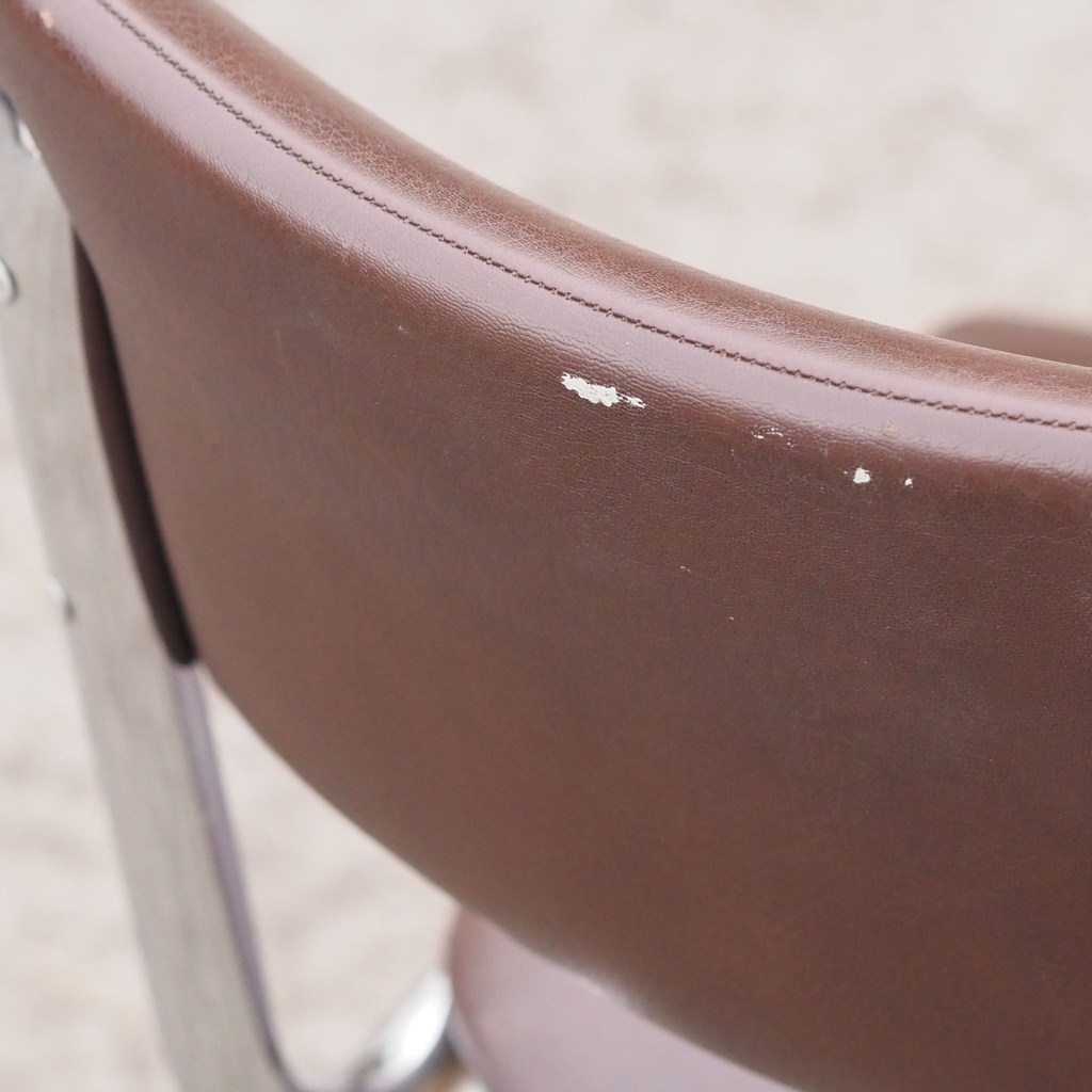Chair by Unic Design - Brown synthetic leather