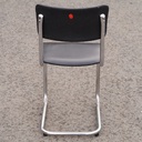 Cantilever chair by Tubax - Black synthetic leather