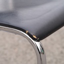 Cantilever chair by Tubax - Black synthetic leather