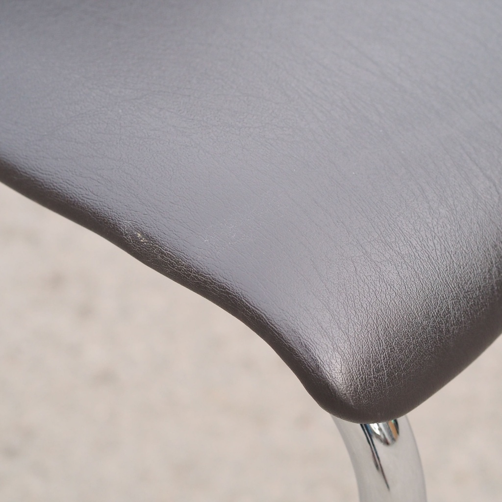 Stackable chair by Tubax - Black synthetic leather