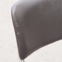 Stackable chair by Tubax - Black synthetic leather