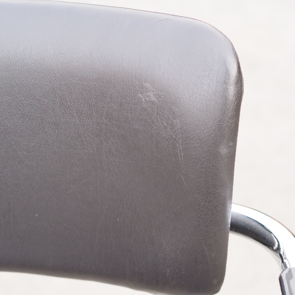 Armchair by Tubax - Black synthetic leather (ca. 1980)