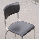 Chair by Tubax - Black synthetic leather (ca. 1980)