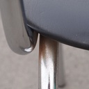 Chair by Tubax - Black synthetic leather (ca. 1980)