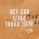 Chair by Tubax - Black synthetic leather (ca. 1980)