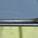 Chair 'Iconique' by Recyclart Fabrik - Black powder-coated (Blue seat)